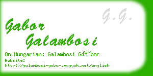 gabor galambosi business card